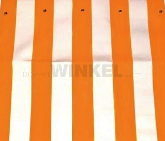 Bild von Sonnensegel orange weiß gestreift