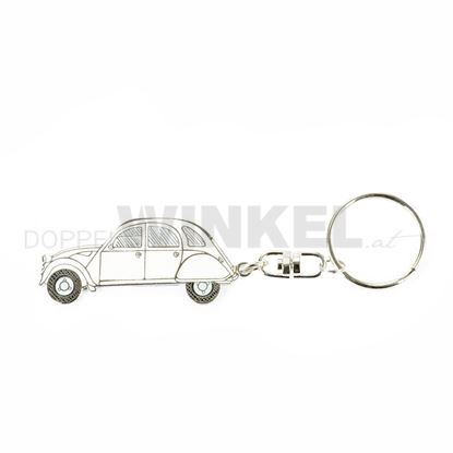 Bild von Schlüsselanhänger 2CV weiß