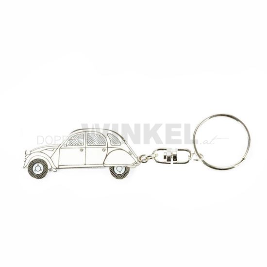 Bild von Schlüsselanhänger 2CV weiß
